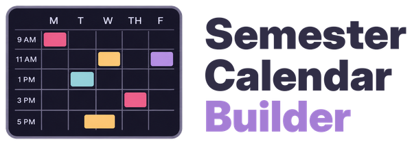 Semester Calendar Builder